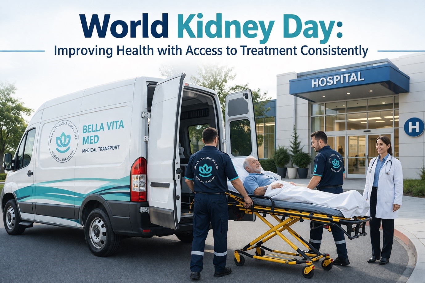 world kidney day wheelchair & gurney dialysis transportation